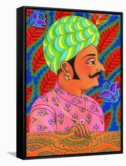 Maharaja with Butterflies, 2011-Jane Tattersfield-Framed Stretched Canvas