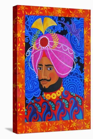 Maharaja with Pink Turban, 2012-Jane Tattersfield-Stretched Canvas