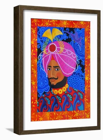 Maharaja with Pink Turban, 2012-Jane Tattersfield-Framed Giclee Print