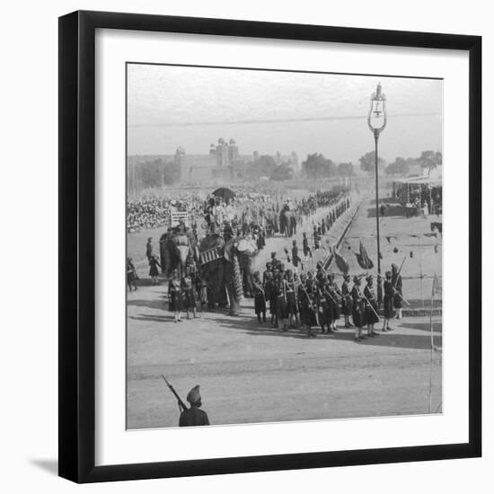 Maharajahs Rounding Jumma Muisjid, Delhi, India, 1913-HD Girdwood-Framed Giclee Print