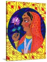 Maharani with White and Pink Flower, 2011-Jane Tattersfield-Stretched Canvas