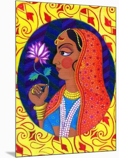 Maharani with White and Pink Flower, 2011-Jane Tattersfield-Mounted Giclee Print