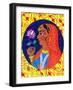 Maharani with White and Pink Flower, 2011-Jane Tattersfield-Framed Giclee Print