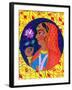 Maharani with White and Pink Flower, 2011-Jane Tattersfield-Framed Giclee Print