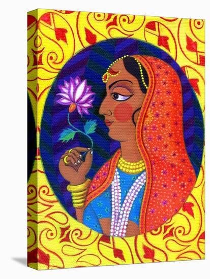 Maharani with White and Pink Flower, 2011-Jane Tattersfield-Stretched Canvas