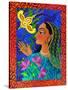 Maharani with Yellow Bird, 2011-Jane Tattersfield-Stretched Canvas