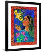 Maharani with Yellow Bird, 2011-Jane Tattersfield-Framed Giclee Print