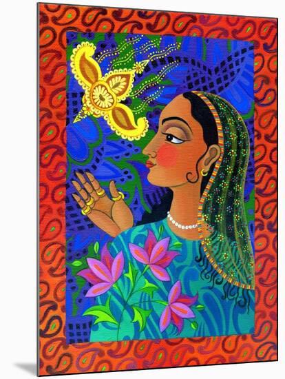 Maharani with Yellow Bird, 2011-Jane Tattersfield-Mounted Giclee Print