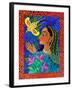 Maharani with Yellow Bird, 2011-Jane Tattersfield-Framed Giclee Print