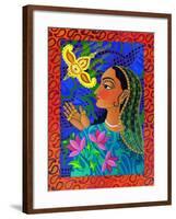 Maharani with Yellow Bird, 2011-Jane Tattersfield-Framed Giclee Print