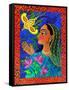 Maharani with Yellow Bird, 2011-Jane Tattersfield-Framed Stretched Canvas