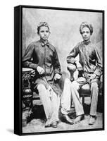 Mahatma Gandhi in Rajkot with School Friend Sheikh Mehtab, Rajkot, 1883-null-Framed Stretched Canvas