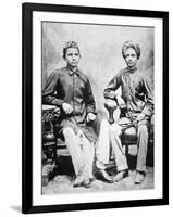 Mahatma Gandhi in Rajkot with School Friend Sheikh Mehtab, Rajkot, 1883-null-Framed Giclee Print