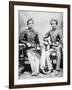 Mahatma Gandhi in Rajkot with School Friend Sheikh Mehtab, Rajkot, 1883-null-Framed Giclee Print