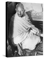 Mahatma Gandhi Indian Nationalist and Spiritual Leader Sailing from Boulogne to Folkestone-null-Stretched Canvas
