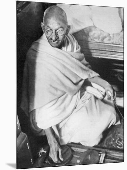 Mahatma Gandhi Indian Nationalist and Spiritual Leader Sailing from Boulogne to Folkestone-null-Mounted Photographic Print