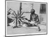 Mahatma Gandhi Indian Nationalist and Spiritual Leader Spins at a Wheel in 1931-null-Mounted Art Print