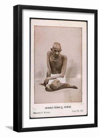 Mahatma Gandhi Indian Nationalist and Spiritual Leader-null-Framed Art Print