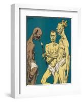 Mahatma Gandhi Indian Nationalist and Spiritual Leader-null-Framed Art Print