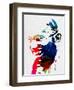 Mahatma Gandhi Watercolor-Lora Feldman-Framed Art Print