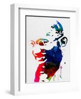 Mahatma Gandhi Watercolor-Lora Feldman-Framed Art Print