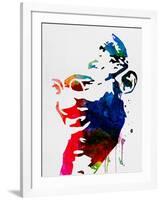 Mahatma Gandhi Watercolor-Lora Feldman-Framed Art Print