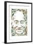 Mahatma Gandhi-Cristian Mielu-Framed Art Print