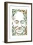 Mahatma Gandhi-Cristian Mielu-Framed Art Print