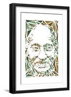 Mahatma Gandhi-Cristian Mielu-Framed Art Print