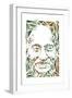 Mahatma Gandhi-Cristian Mielu-Framed Art Print