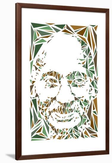 Mahatma Gandhi-Cristian Mielu-Framed Art Print