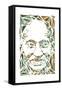 Mahatma Gandhi-Cristian Mielu-Framed Stretched Canvas