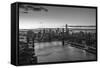 Mahattan Bridge, East River and Lower Manhattan, New York City, New York, USA-Jon Arnold-Framed Stretched Canvas