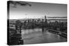 Mahattan Bridge, East River and Lower Manhattan, New York City, New York, USA-Jon Arnold-Stretched Canvas