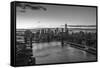 Mahattan Bridge, East River and Lower Manhattan, New York City, New York, USA-Jon Arnold-Framed Stretched Canvas