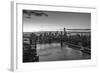 Mahattan Bridge, East River and Lower Manhattan, New York City, New York, USA-Jon Arnold-Framed Photographic Print