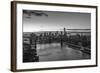 Mahattan Bridge, East River and Lower Manhattan, New York City, New York, USA-Jon Arnold-Framed Photographic Print