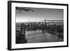 Mahattan Bridge, East River and Lower Manhattan, New York City, New York, USA-Jon Arnold-Framed Photographic Print