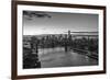 Mahattan Bridge, East River and Lower Manhattan, New York City, New York, USA-Jon Arnold-Framed Photographic Print