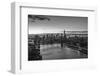 Mahattan Bridge, East River and Lower Manhattan, New York City, New York, USA-Jon Arnold-Framed Photographic Print