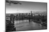 Mahattan Bridge, East River and Lower Manhattan, New York City, New York, USA-Jon Arnold-Mounted Photographic Print