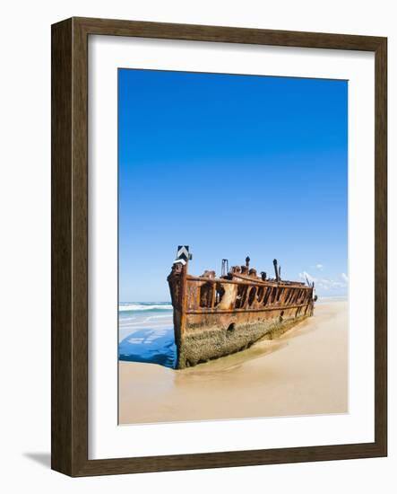 Maheno Shipwreck, Fraser Island, UNESCO World Heritage Site, Queensland, Australia, Pacific-Matthew Williams-Ellis-Framed Photographic Print