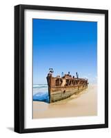 Maheno Shipwreck, Fraser Island, UNESCO World Heritage Site, Queensland, Australia, Pacific-Matthew Williams-Ellis-Framed Photographic Print