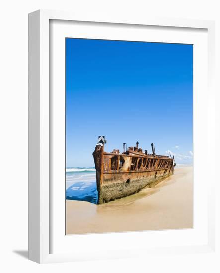 Maheno Shipwreck, Fraser Island, UNESCO World Heritage Site, Queensland, Australia, Pacific-Matthew Williams-Ellis-Framed Photographic Print