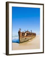 Maheno Shipwreck, Fraser Island, UNESCO World Heritage Site, Queensland, Australia, Pacific-Matthew Williams-Ellis-Framed Photographic Print