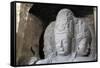 Mahesamurti of Elephant Island Caves, Mumbai, India-Kymri Wilt-Framed Stretched Canvas