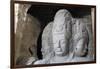 Mahesamurti of Elephant Island Caves, Mumbai, India-Kymri Wilt-Framed Photographic Print