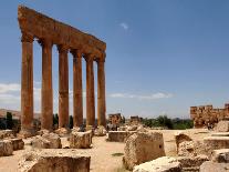 Ancient Roman Ruins of Baalbek, North-East of Beirut, in the Bekaa Valley, Lebanon, July 3, 2006-Mahmoud Tawil-Mounted Photographic Print