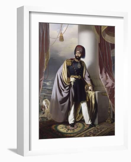 Mahmud II, sultan ottoman en 1808 (1784-1839)-Henri Schlesinger-Framed Giclee Print