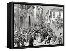 Mahmud Nedim Pasha (1818-1883). Ottoman Statesman. Protests in the Streets of Istanbul Against Mini-null-Framed Stretched Canvas